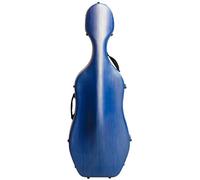 Estuche for violonchelo, compuesto de fibra de carbono 4/4, caja for violonchelo resistente y ultraligera de tamaño completo con mango fuerte, 2 soportes for arco, correas traseras y ruedas(Color:Blue