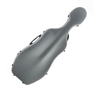 Estuche for violonchelo, compuesto de fibra de carbono 4/4, caja for violonchelo resistente y ultraligera de tamaño completo con mango fuerte, 2 soportes for arco, correas traseras y ruedas(Color:Gray