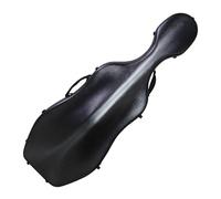 Estuche for violonchelo de tamaño completo 4/4, compuesto de fibra de carbono, resistente, portátil e impermeable, con asa, correas traseras y ruedas(Color:Black)