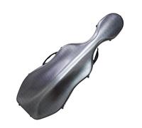 Estuche for violonchelo de tamaño completo 4/4, compuesto de fibra de carbono, resistente, portátil e impermeable, con asa, correas traseras y ruedas(Color:Gray)
