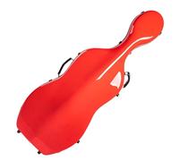 Estuche for violonchelo de tamaño completo 4/4, mochila rígida de fibra de carbono compuesta con ruedas, cómodas correas for los hombros(Color:Orange)