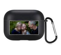 Estuche Fotográfico Personalizado Compatible con Apple AirPods Pro 3rd (2025), Funda Blanda Personalizada con Su Propia Imagen y Texto (Negro)
