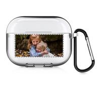 Estuche Fotográfico Personalizado Compatible con Apple AirPods Pro 3rd (2025), Funda Blanda Personalizada con Su Propia Imagen y Texto (Transparente)