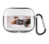 Estuche Fotográfico Personalizado de 2 Lados Compatible con Apple AirPods Pro 3rd (2025), Funda Blanda Personalizada con Su Propia Imagen y Texto (Transparente)