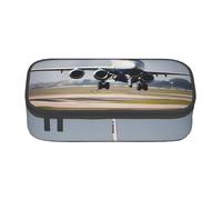 Estuche funcional de moda con estampado de avión en vuelo, práctico uso diario, artículos de tocador de maquillaje