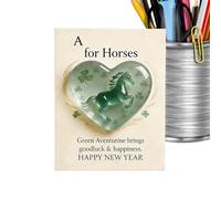 Estuche genérico para Caballo, Recuerdo de acrílico 2D, Inspirador, Tarjeta de motivación para de Primavera, para Adolescentes y Estudiantes de casa, Viajes empresariales, reuniones de Trabajo