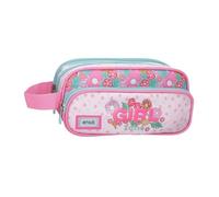 Enso Girl Zone Estuche Triple Fucsia 22x10x9 cm Poliéster