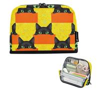 Estuche grande con cremallera para lápices, bolsa de almacenamiento para lápices, bolsa de almacenamiento para bolígrafos, bolsa para bolígrafos, artículos de papelería de dibujos animados