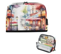 Estuche grande con cremallera para lápices, estuche de almacenamiento para lápices, bolsas para bolígrafos, adolescentes, niñas, estampado animal, papelería, organizador para niños, suministros