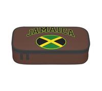 Estuche grande de almacenamiento con diseño de la bandera de Jamaica para lápices, suministros escolares, viajes, estudiantes, profesionales