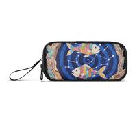 Estuche grande de nailon para niñas, estética, ramas de árbol de Piscis, estuche de alta capacidad, organizador de artículos de papelería para la escuela y adolescentes