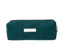 Estuche Grande de Pana para lápices, Bolsa de papelería para Adolescentes, niños, niñas, Escuela, Universidad, 21 x 10 cm, Verde Militar, Refer to Description, Unisex