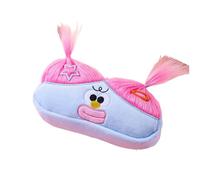 Estuche grande para bolígrafos de intestino, divertidas muñecas feas con pelo explosivo, diseño de monstruo de ojo grande, estilo chica dulce y caja de almacenamiento de papelería, azul claro, 21.0