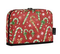 Estuche grande para bolígrafos, organizador de apertura ancha, con cremallera, suministros escolares, para niñas y niños, bastón de caramelo, arco y estrella