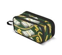 Estuche grande para lápices de oficina con cremallera, bonito estuche para marcadores para niñas, organizador de suministros de vuelta a la escuela, pilas de billetes de cien dólares estadounidenses