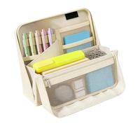 Estuche Grande para lápices, Espacioso contenedor de Transporte de Tela, Formato Vertical, Soporte para Instrumentos de Escritura multisección, de asignación Estructurado de papelería