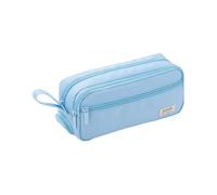 Estuche grande para lápices grande, organizador de lápices, estuche para escuela, oficina, incluye compartimento divisor con cremallera y asa de transporte, Bu2., talla única