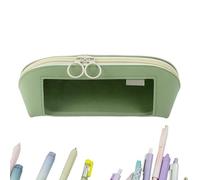 Estuche Grande para lápices, Organizador de lápices, 9.25 x 3.15 x 3.35 Pulgadas, Bolsa de Almacenamiento con Cremallera, contenedor de Transparente para bolígrafos, Tijeras, Reglas, borradores