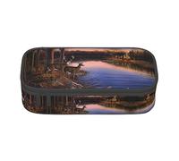 Estuche grande para lápices Red Lips Getting Ready to Kiss A Frog para niñas y niños, estuche estético con múltiples compartimentos para adultos, organizador de oficina práctico para niños, adolescent