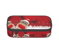 Estuche grande para lápices Red Lips Getting Ready to Kiss A Frog para niñas y niños, estuche estético con múltiples compartimentos para adultos, organizador de oficina práctico para niños, adolescent