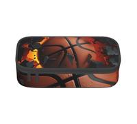 Estuche grande para niñas y niños, estuche de baloncesto explosivo 3D para niños, estuche estético para lápices, papelería escolar, estuche para bolígrafos preparados, Black, Talla única, Juego de