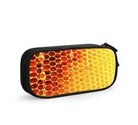 Estuche hexagonal de panal de abeja, gran capacidad, gran capacidad, soporte para bolígrafos, suministros escolares, papelería, organizador de almacenamiento, regalo para escuela secundaria, oficina, estudiante, niña y niño