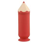 Estuche hexagonal de silicona con forma de lápiz, organizador de suministros escolares suave con cremallera, colores aleatorios, soporte elástico para artículos de papelería para niños y adolescentes