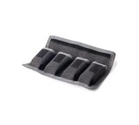 Estuche Impermeable para Batería DSLR, Bolsa de Almacenamiento con 4 Bolsillos para Baterías AA/AAA y Baterías de Cámaras DSLR.