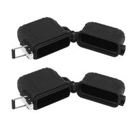 Estuche Impermeable para Encendedor, 2 Piezas de Plástico Negro Sellado, Estuche de Agua, Contenedor de Bolsillo para Bolsas Al Aire Libre, Resistente, 2 Soportes para Tarros