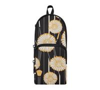 Estuche japonés Simple Daisy de nailon con 3 compartimentos para adolescentes, estuche multiusos y estético para niñas, papelería escolar para escuela preparatoria