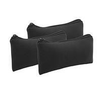 Estuche Lápiz, 3pcs Neoprene Montañera Estuche de Lápiz Bolsas de Lápices Desgaste Suave (Black)