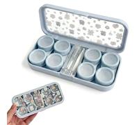 Estuche Lentillas, Portalentillas, Recipiente para Lentes de Contacto, Porta Lentes de Contacto de Viaje, Para Viajes a Domicilio, 4 Estuches Guardar Lentes Contacto y 1 Dispositivo Insertar Lentes