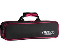 Estuche Ligero Classic Cantabile rosa para flauta transversal, resistente al agua y desgarros, con acolchado térmico y correa. Compatible con todas las flautas transversales comunes.