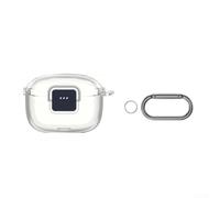 Estuche Ligero para JBL Tune para buds 2 con Mosquetón Estuche(Transparent) | Material para tpu elástico, cierre seguro integrado, protección contra golpes, ligero, viaje diario