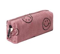 Estuche ligero y estético para bolígrafos, oficina, universidad, escuela, bolsa de almacenamiento, organizador de maquillaje, bolsa de cosméticos para niñas y niños (sonrisa-rosa)