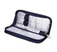 Estuche ligero y portátil para diabetes de diseño pionero, perfecto para necesidades de viaje (azul marino)