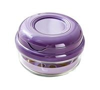 Estuche limpiador de retenedores, contenedor portátil a prueba de fugas, de remojo de dientes falsos de 4 pulgadas con tapa segura, soporte protector bucal ABS con función de enjuague fácil