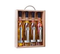La Chinata Aceite de Oliva Virgen Extra - Estuche Gourmet con 4 Sabores: Ajo, Guindilla, Orégano, Romero y Pimienta | Pack Gourmet Perfecto para Regalar | 250 ml Cada Uno