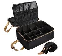 Estuche Maquillaje, Bolsa Maquillaje Impermeable Gran Capacidad, Maletín Maquillaje Neceser Maquillaje Organizador Viaje para Profesional - 34 x 23 x 12cm