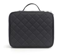 Estuche Maquillaje Hombres y Mujeres Bolsos lingge Impermeable Doble Capa Grande Capacidad cosmética Bolsa de Almacenamiento de Lavado Multi Funcional Kit Maquillaje Mujer(Black)