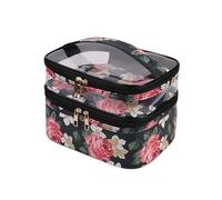 Estuche Maquillaje Viajes multifunción Bolsa de maquillaje transparente Leopardo de moda Bolsa de cosméticos Organizador Organizador Almacenamiento impermeable Fémina Maquillaje Casos Kit Maquillaje M