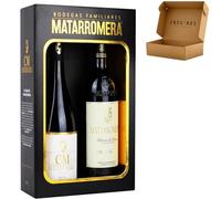 Estuche Matarromera - Caja Reforzada - Matarromera Crianza Tinto Ribera del Duero + Carlos Moro Tinto Rioja - Estuche Regalo 2 Botellas x 75 cl - Mejor Seleccion ENOVINOS THE WINE BRAND