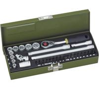 PROXXON 23078 - Juego de zócalo, 1/4'', 32 piezas, hexágono