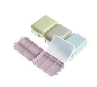 Estuche médico plegable para 7 días de viaje con almacenamiento multicapa, 8 secciones para vitaminas de medicamentos diarios, organizador de píldoras sellado ligero resistente a la humedad (azul)