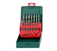 Estuche metálico con 19 brocas hss-g metabo 627153000, para metal, af
