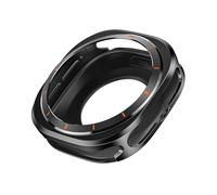 Estuche metálico for Samsung Galaxy Watch7 Ultra de 47 mm, protector de pantalla(Black orange,47MM)