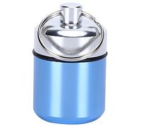 Estuche metálico portátil, estuche de aleación de aluminio para mini pastillas, caja de viaje para almacenamiento de emergencia al aire libre. (azul claro)