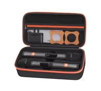 Estuche micrófono inalámbrico para JBL PartyBox, micrófono inalámbrico resistente al agua y a los golpes, micrófono de mano doble, bolsa de transporte rígida con cremallera y bolsillo de malla.