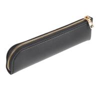 Estuche Mini de Cuero Negro para Bolígrafo de Insulina y Plumas, Antirrayas | 7,47 x 2,16 x 0,59 in, sin olor, ligero, resistente, duradero, con cremallera, fácil de llevar en bolso, uso diario