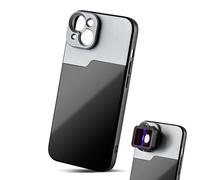 Estuche MOJOGEAR de 17 mm para iPhone 13 - Rosca para Lente Macro, Teleobjetivo, Anamórfico o Adaptador DOF - Resistente - Negro/Gris